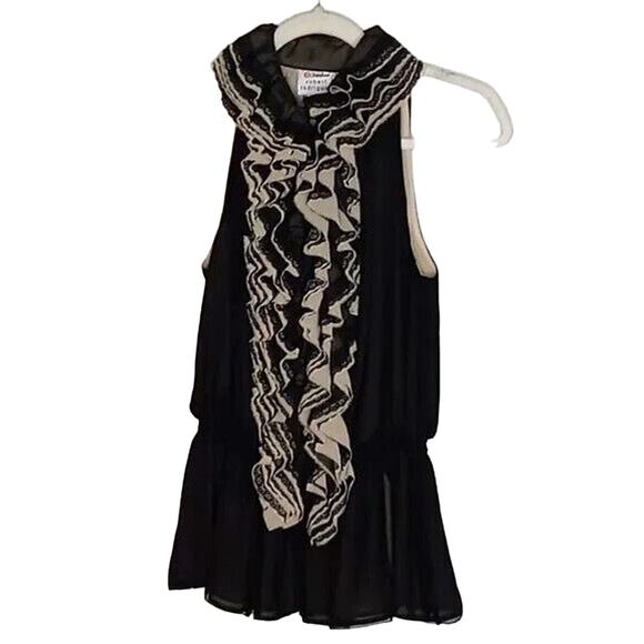 Robert Rodriguez Ruffled Neck Sleeveless Chiffon Blouse - S - Picture 2 of 7